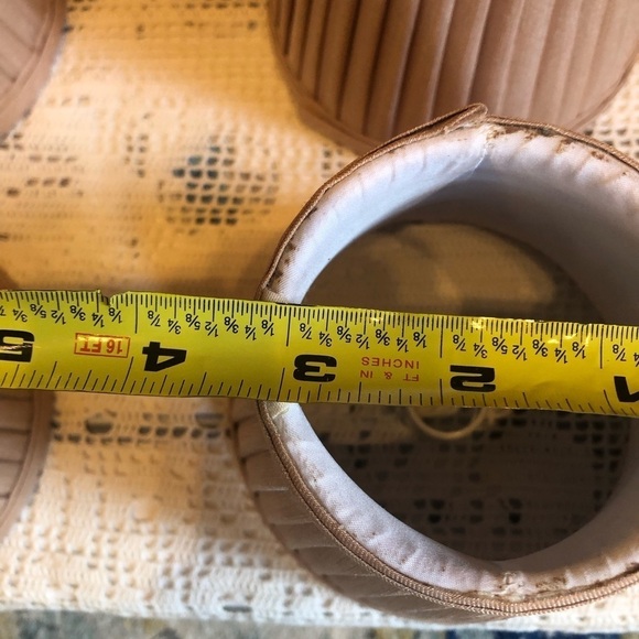 Beige faux Satin Lamp Shades/ 6 / in the set/ for chandelier/ any fixture 5x3x5 - Picture 6 of 8